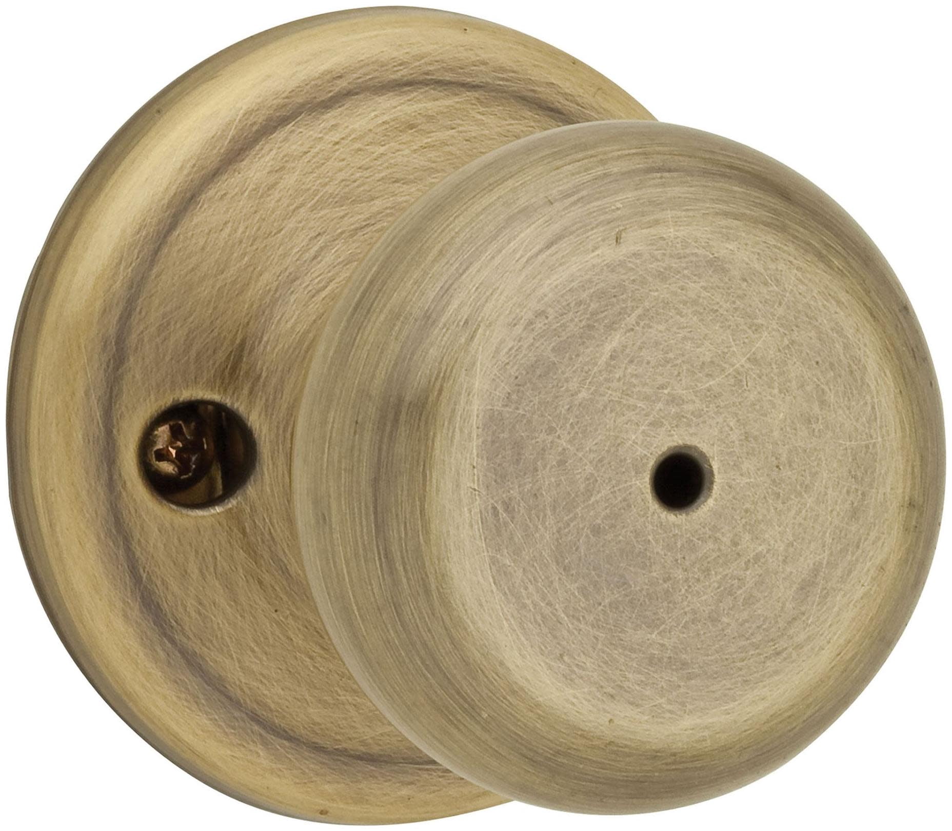 Kwikset Antique Brass Juno Bed and Bath Privacy Knob