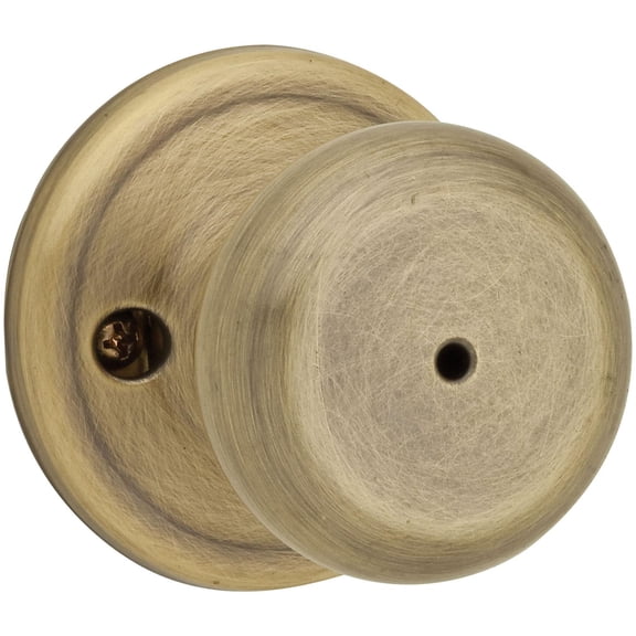 Kwikset Antique Brass Juno Bed and Bath Privacy Knob