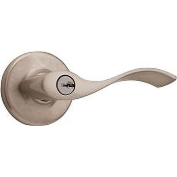 Kwikset Balboa Entry Lever, Satin Nickel