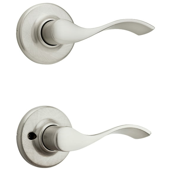 Kwikset Balboa Passage Lever Doorknob Satin Nickel