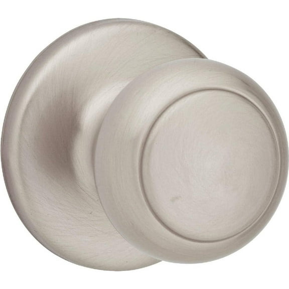 Kwikset Cove Passage Door Knob - Satin Nickel Finish - Clear Pack