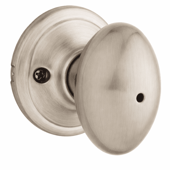 Kwikset Corporation 97300-871 Kwikset Laurel Bed/Bath Knob in Satin Nickel