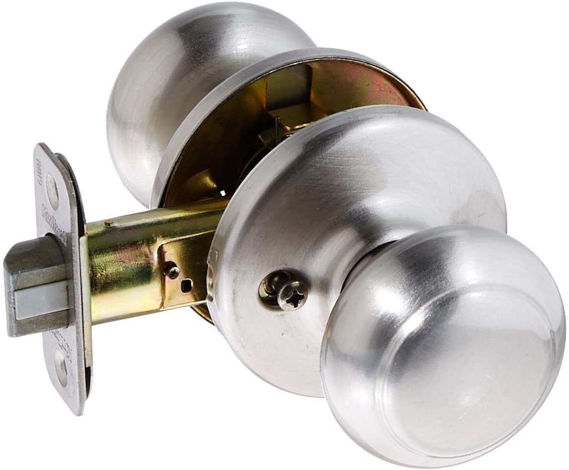 Kwikset 92001-572 Cove Passage Door Knob - Satin Nickel, For Hall & Closet Doors (No Lock)