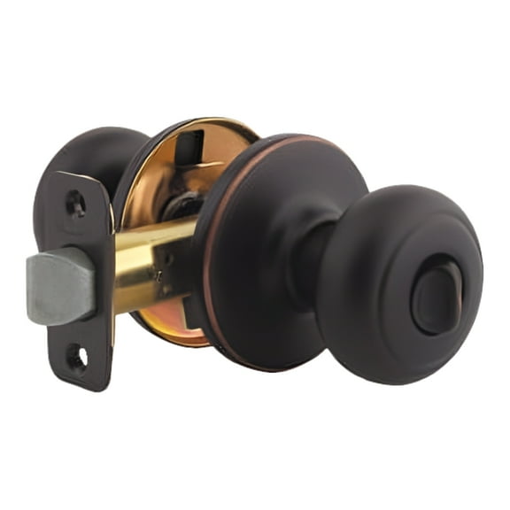 Kwikset Cove Bed/Bath Knob in Venetian Bronze