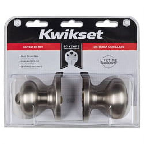 Kwikset Cove Entry 400CV 15 CP K6, Universal Handing Doorknob