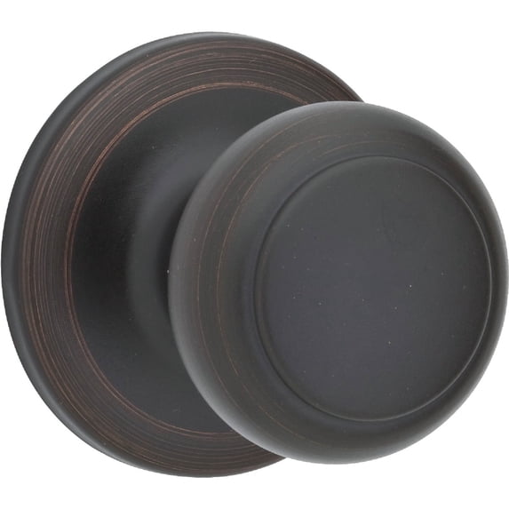 Kwikset Cove Interior Passage Door Knob, Handle For Closet and Hallway Doors, Non-Locking Doorknob, Venetian Bronze