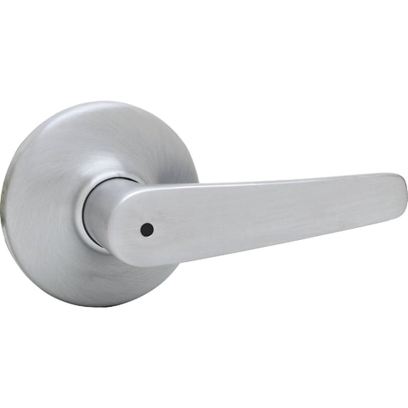 Kwikset Delta Bed and Bath Lever - Privacy, Chrome Finish, Satin Chrome Key Doors Lever — Residential Use, Standard Application