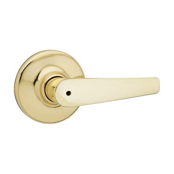 Kwikset Delta Polished Brass Steel Privacy Lever 3 Right or Left Handed