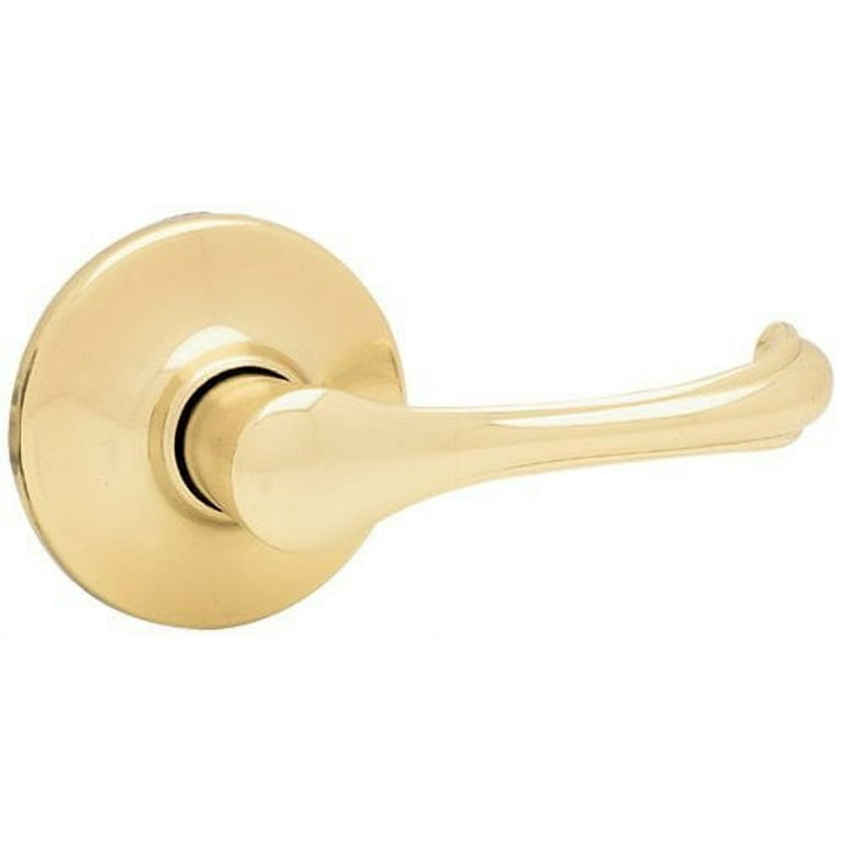 Kwikset Dorian Polished Brass Passage Lever Right or Left Handed Kwikset Dorian Polished Brass Passage Lever Right or Left Handed
