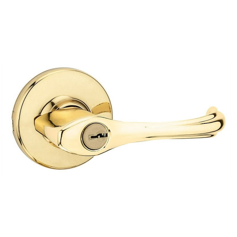 Kwikset Polo Polished Brass Entry Lockset ANSI/BHMA Grade 3 1-3/4 in. Kwikset Polo Polished Brass Entry Lockset ANSI/BHMA Grade 3 1-3/4 in.
