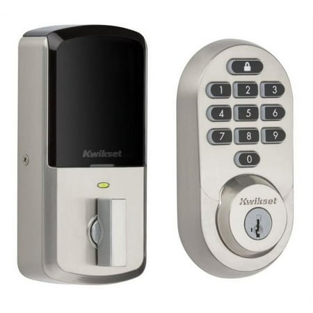 Kwikset - Halo Smart Lock Wi-Fi Replacement Deadbolt with App/Keypad/Key Access - Satin Nickel