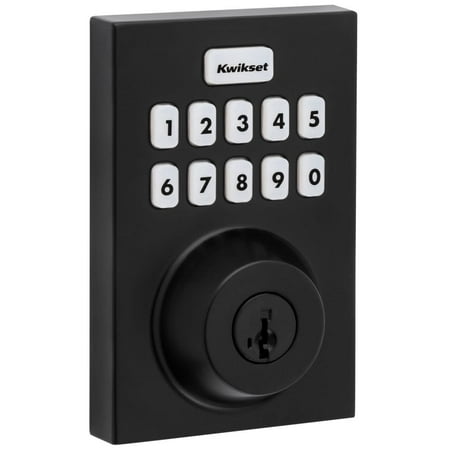 Kwikset HC620 CNT Home Connect 620 Contemporary Keypad Connected Smart Lock with Z-Wave Technology, Iron Matte Black