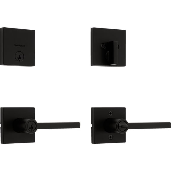 Kwikset Halifax Deadbolt and Door Lever Combo With SmartKey - Pack of 6