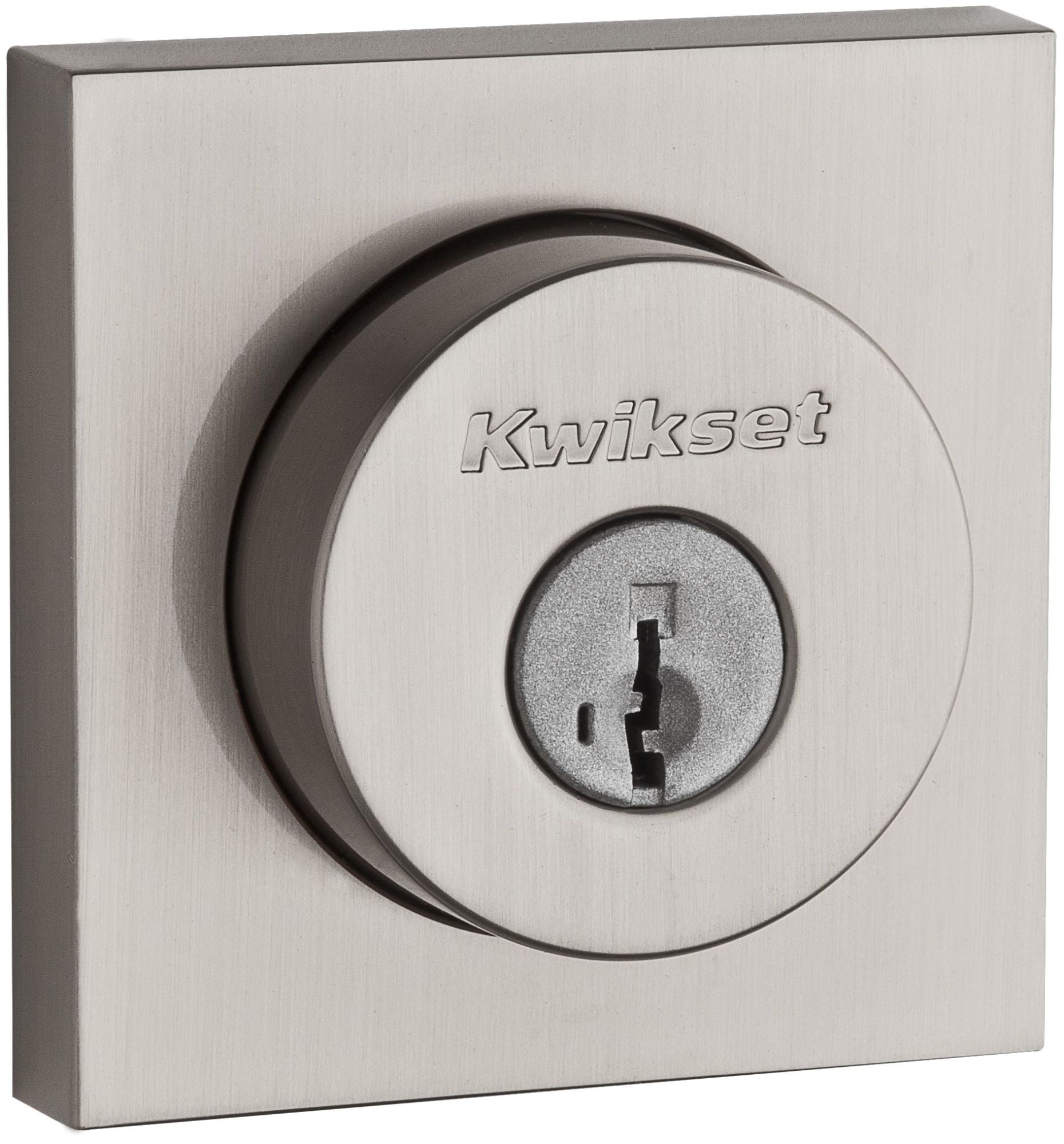 Kwikset Halifax Square Deadbolt, Satin Nickel