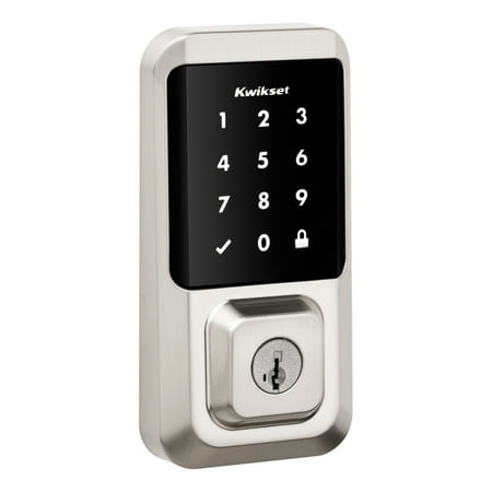Kwikset - Halo Smart Lock Wi-Fi Replacement Deadbolt with App/Touchscreen/Key Access - Satin Nickel