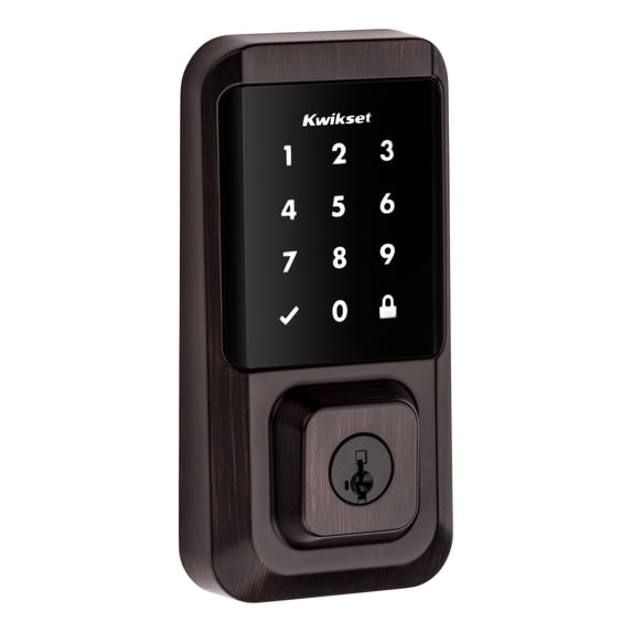 Kwikset HaloTouchscreen Wi-Fi Smart Deadbolt Hardware Lock with Smartkey Venetian Bronze