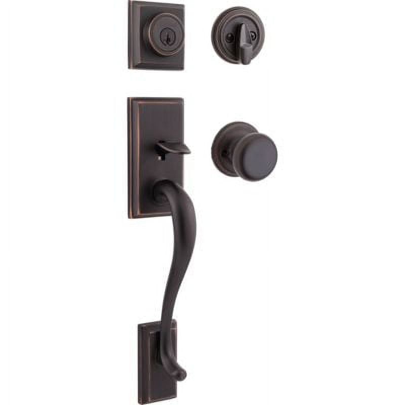 Kwikset Hawthorne Sgl Cyl Handleset W/Juno Knob Featuring Smartkey® in VB