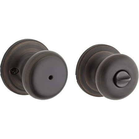 Kwikset Juno Bed/Bath Knob in Venetian Bronze - 97300-830