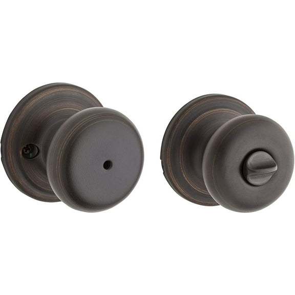 Kwikset Juno Bed/Bath Knob in Venetian Bronze - 97300-830