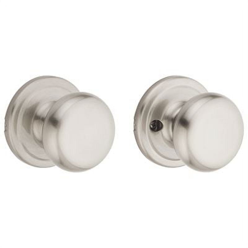 Juno Satin Nickel Mushroom Passage Door Knob for Hall and Closet