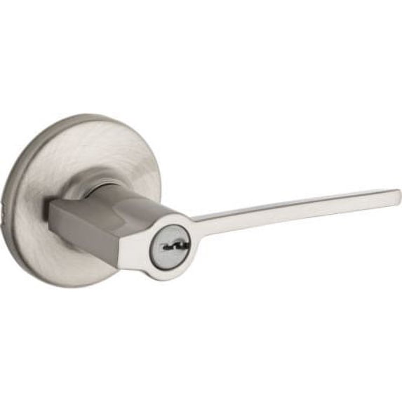 Kwikset Ladera Keyed Entry Door Lever in SN