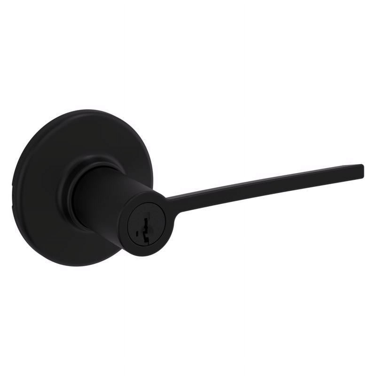 Kwikset Ladera Matte Black Keyed Entry Lever ANSI/BHMA Grade 3 2-3/4 in. Kwikset Ladera Matte Black Keyed Entry Lever ANSI/BHMA Grade 3 2-3/4 in.