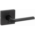 thumbnail image 1 of Kwikset Lisbon Half-Dummy Lever Door Handle Sets with Square Rose in Matte Black, 1 of 7