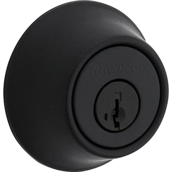 Kwikset Matte Black SmartKey Deadbolt 2-3/4 in.