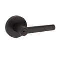 thumbnail image 1 of Kwikset Milan Lever with Round Rose Entry in Iron Black, 1 of 6