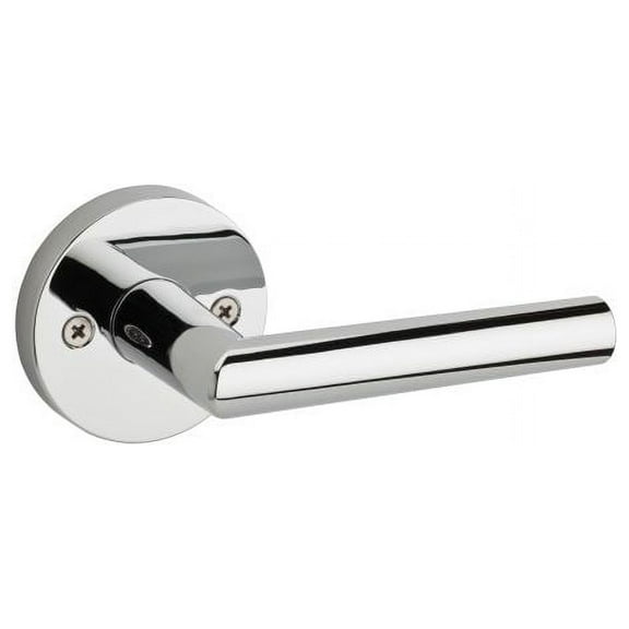 Kwikset Milan Lever with Round Rose Half Dummy in Bright Chrome
