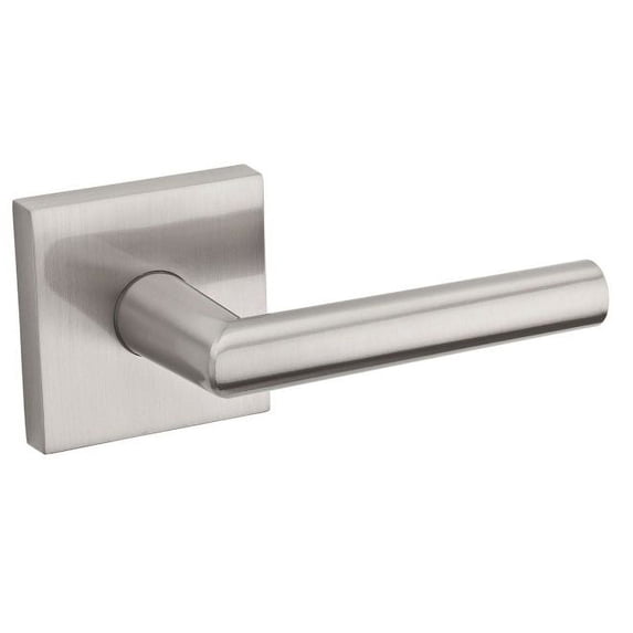 Kwikset Milan Lever with Square Rose Passage in Satin Nickel