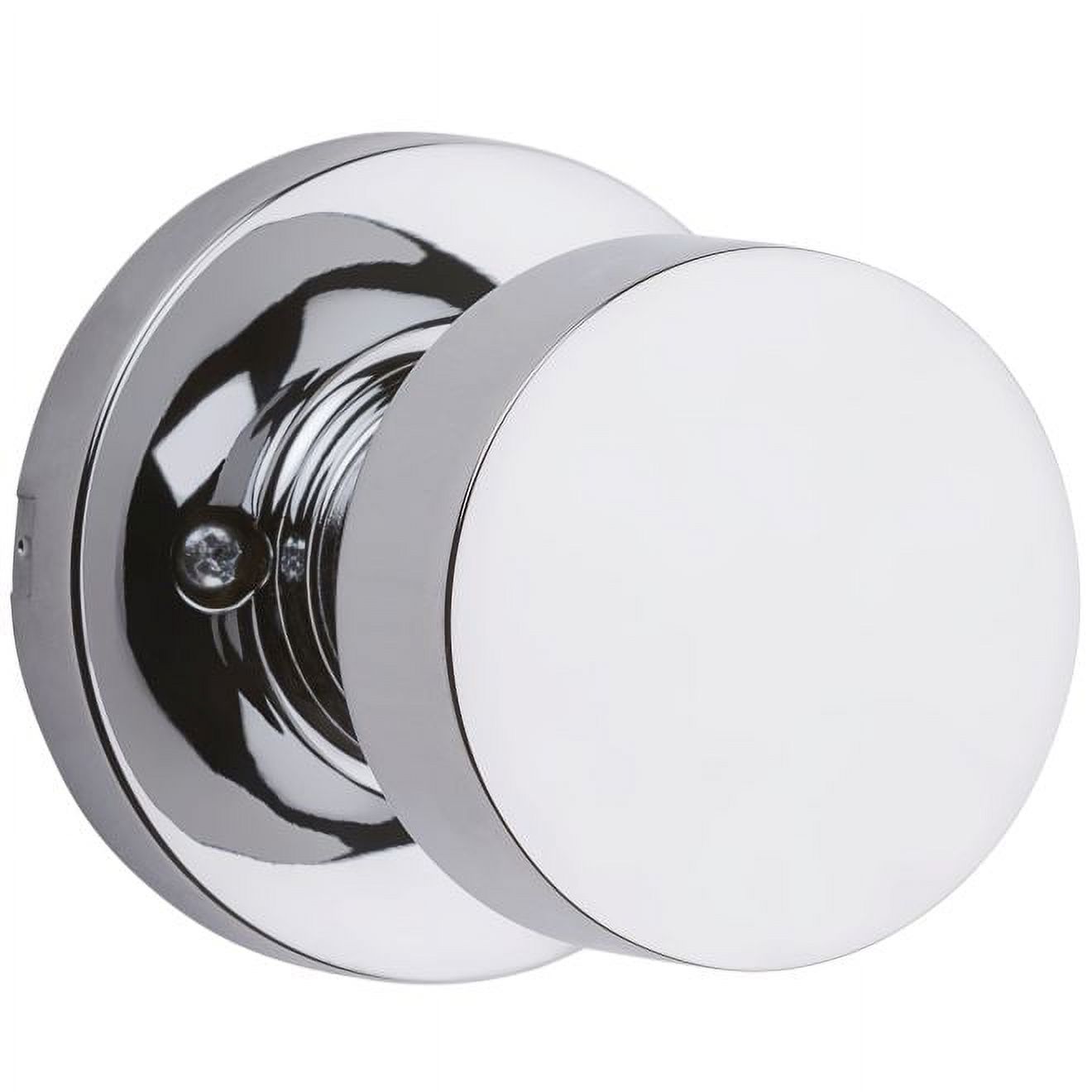 Kwikset Pismo Knob with Round Rose Half Dummy in Bright Chrome