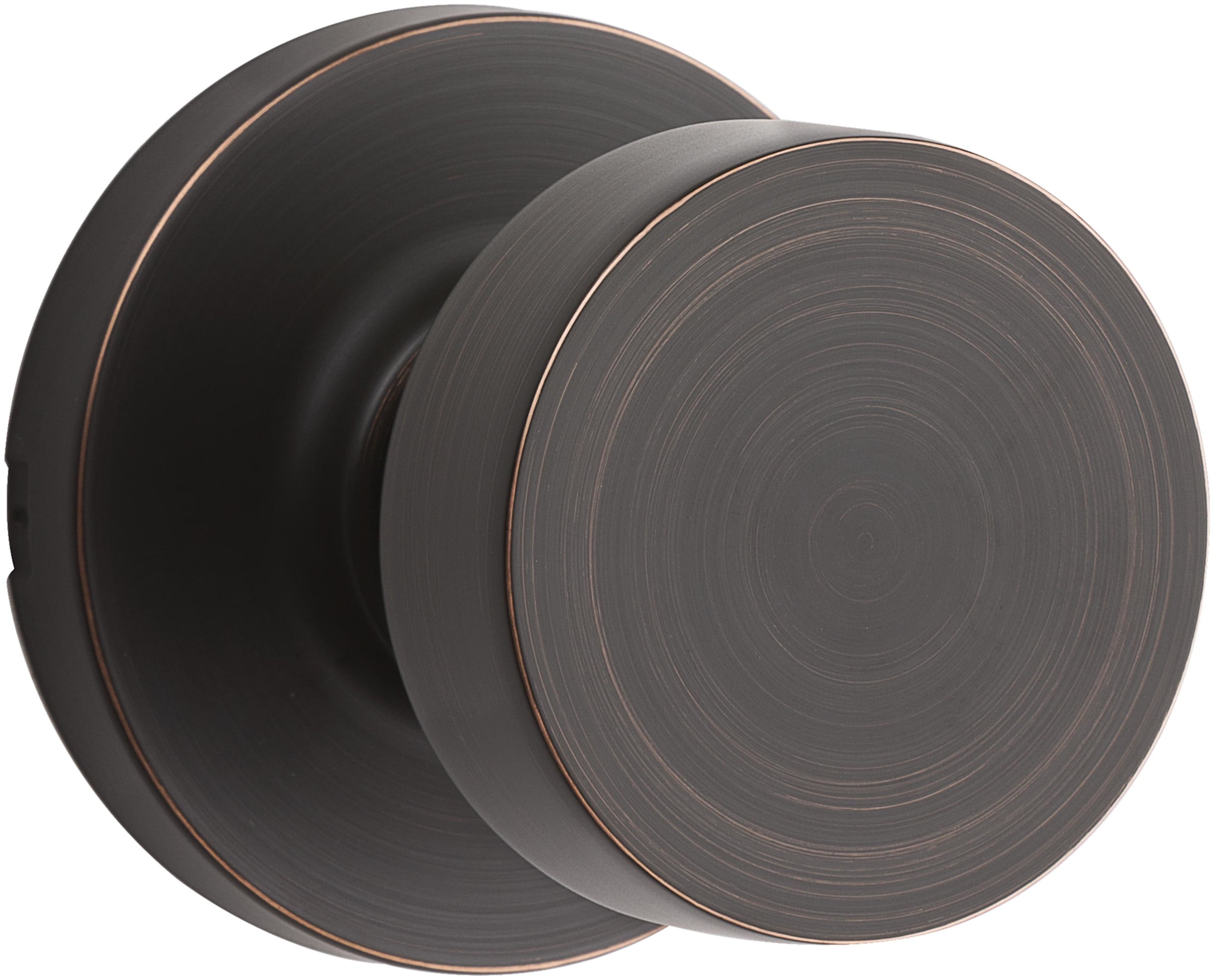 Kwikset Pismo Knob with Round Rose Passage in Venetian Bronze