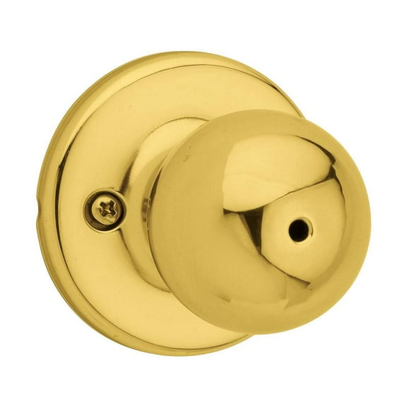 Kwikset Polo Polished Brass Steel Privacy Knob 3 Right or Left Handed