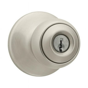 Kwikset Polo Satin Nickel Entry Knobs ANSI/BHMA Grade 3 1-3/4"