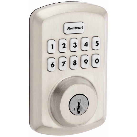 Kwikset Powerbolt 250 10-Button Keypad Electronic Deadbolt Door Lock Satin Nickel
