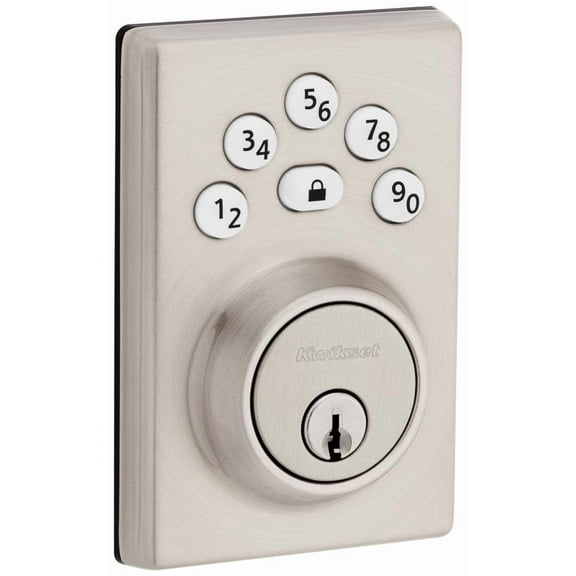 Kwikset Powerbolt 240 Keypad Electronic Deadbolt Door Lock, Satin Nickel