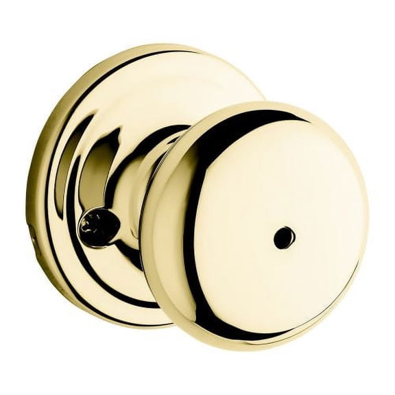Kwikset Signature Series 730H36ALRCSBX Privacy Door Knob 1-3/4 to 2-1/4 in Thick Door Polished Brass