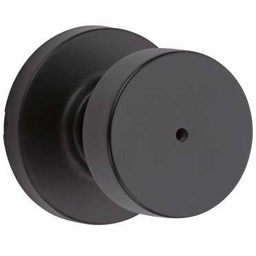 Kwikset Signature Series Pismo Privacy Knob, Bed and Bath Doorknob, Metal, Iron Black