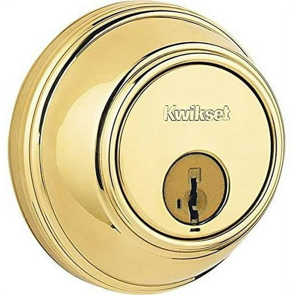 Kwikset Signature Series Polished Brass Keyed Door Deadbolt 816 3 RCAL RCS