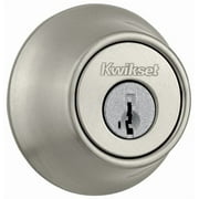 Kwikset Single Cylinder Deadbolt with SmartKey, Satin Nickel Finish