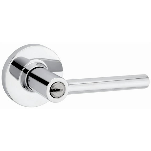 Safe Lock Reminy Entry Door Lever, Bright Chrome