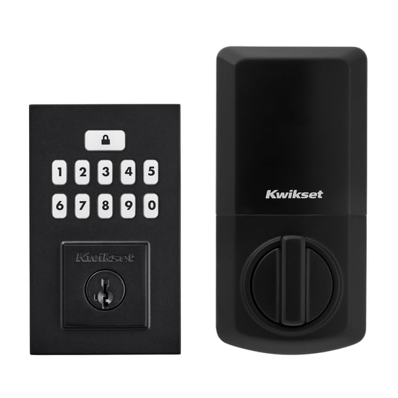 Kwikset SmartCode 260 Electronic Keypad Deadbolt | Keyless Entry, Auto-Lock, 50 User Codes, Grade 2 BHMA, Matte Black Contemporary