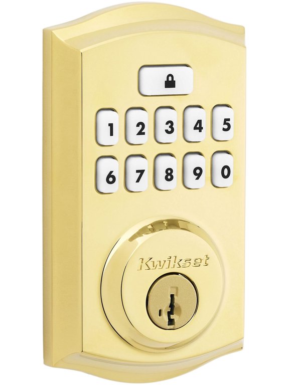 Signature Series Traditional SmartCode Brass Electronic Deadbolt