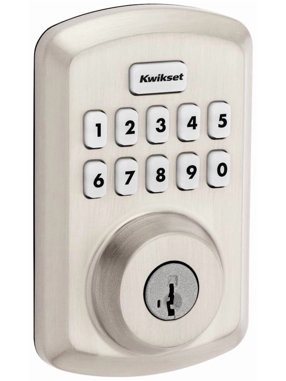 Powerbolt 250 10-Button Keypad Electronic Deadbolt Door Lock Satin Nickel
