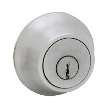 Kwikset SmartKey Security Satin Chrome Metal Single Cylinder Deadbolt