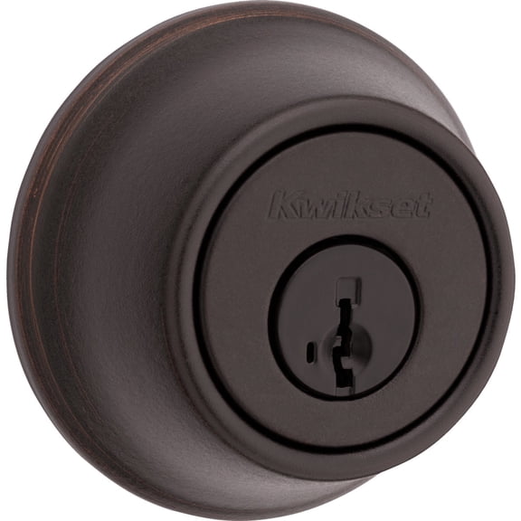 Kwikset SmartKey Security Venetian Bronze Metal Single Cylinder Deadbolt