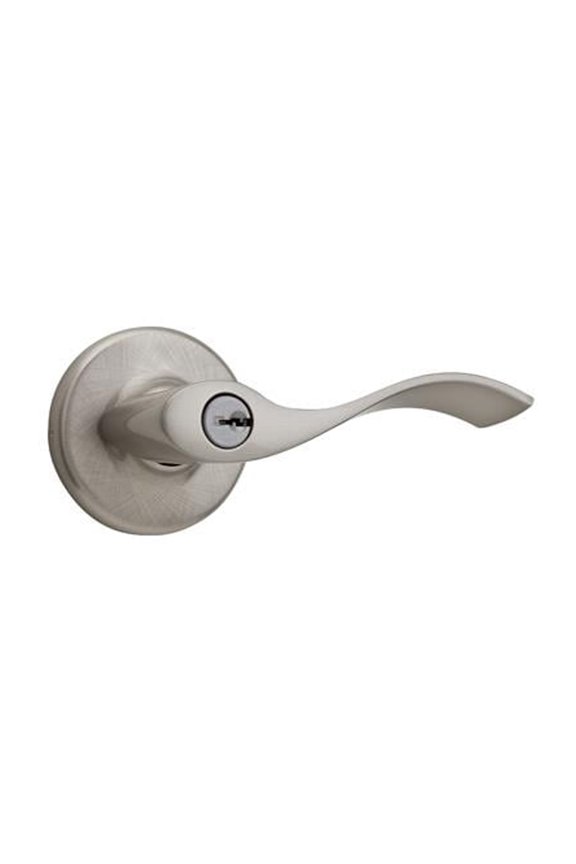 Entry Lever SmartKey Security Wave Style - Satin Nickel - 1 Piece — Residential Use, Standard Application