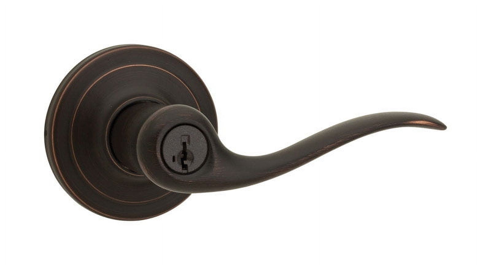 Venetian Bronze Keyed Entry Lever with SmartKey Security