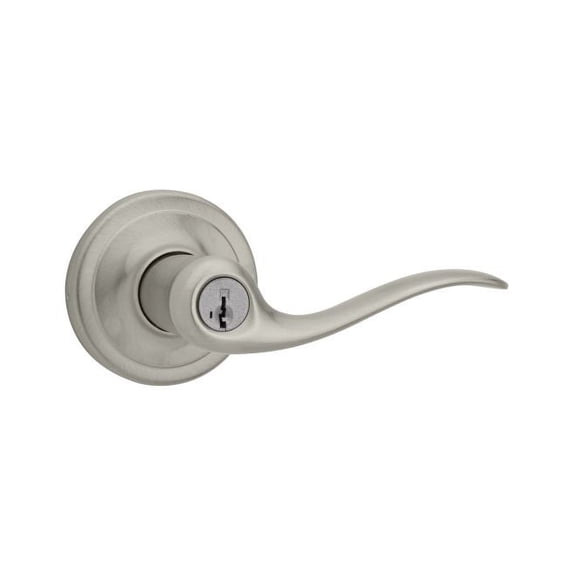 Kwikset Tustin Lever Entry in Satin Nickel